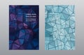 Triangles puzzle mosaic geometric cover templates