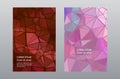 Triangles puzzle mosaic geometric cover templates