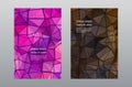 Triangles puzzle mosaic geometric cover templates