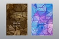 Triangles puzzle mosaic geometric cover templates