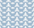 Triangles seamless pattern. Blue and white vector abstract geometric texture Royalty Free Stock Photo