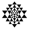 Triangles of Shri Yantra, also called Sri Yantra or Shri Chakra Royalty Free Stock Photo