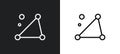 triangulam australe outline icon in white and black colors. triangulam australe flat vector icon from astronomy collection for web