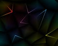 The abstract triangle background has a slightly different gradation black color