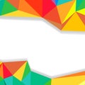 Triangular abstract background, crystal colorful shapes border
