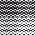 Triangular abstract background or seamless pattern set. Particle background or pattern. Black triangle particles on white Royalty Free Stock Photo
