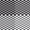 Triangular abstract background or seamless pattern set. Particle background or pattern. Black triangle particles on white