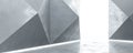 Triangular abstract concrete architecture background 3d render illustration Royalty Free Stock Photo