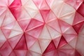 Triangular abstraction in pink, white, and gold, an artistic fusion of soft elegance