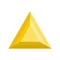 Triangular adamant icon, flat style. Royalty Free Stock Photo