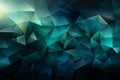 Triangular allure, Abstract vector background features a tapestry of engaging teal triangles Royalty Free Stock Photo