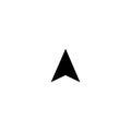 Triangular arrow icon and simple flat symbol for web site, mobile, logo, app, UI Royalty Free Stock Photo