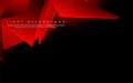 Triangular background. Abstract composition of 3D triangles. Modern geometric red background insulated black