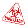 Triangular Biohazard Stamp