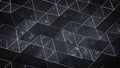 Triangular black surface with sci-fi texture 3D rendering illustration