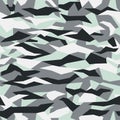 Triangular camouflage pattern background, seamless vector illustration. Masking geometric camo, repeat print.