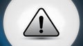 Minimal caution illustration featuring centered alert symbol designed for modern interface safety messaging Royalty Free Stock Photo