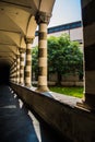 Triangular cloister of an italian church