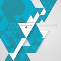 Triangular composition of abstract graphics, Vector illustration. Royalty Free Stock Photo