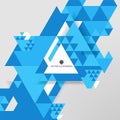 Triangular composition of abstract graphics, Vector illustration. Royalty Free Stock Photo