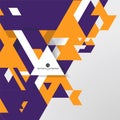 Triangular composition of abstract graphics, Vector illustration.