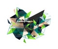 Triangular design abstract background, landing page. Low poly style colorful triangles on white Royalty Free Stock Photo