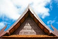 triangular end of a roof, Traditional Thai style gable on the roof