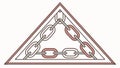 Triangular Frame with Interlocking Chains, Strength Symbol, vector design Generative AI Royalty Free Stock Photo