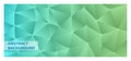 Triangular geometric green blue abstract horizontal editable vector background website backdrop banner Royalty Free Stock Photo