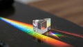Prism s clear transparent material reflects light enhancing the Royalty Free Stock Photo