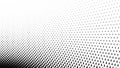 Triangular halftone background. Geometrical black and white card. Triangles.