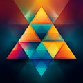Triangular Harmony: Interlocking triangles forming a harmonious blend of symmetry