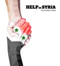 Triangular hold hands,help sign in syria