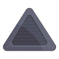 Triangular manhole icon, cartoon style Royalty Free Stock Photo