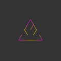 Triangular maze icon illustration