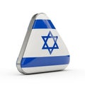 Triangular Metal Tin Box with the Flag of Israel Design Israeli flag Star of David Royalty Free Stock Photo