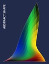Triangular multicolor shapr shape.Vector graphic element