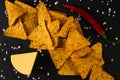 Triangular Nachos chips