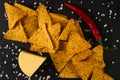 Triangular Nachos chips