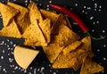 Triangular Nachos chips