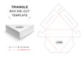 Triangular packaging box die cut template Royalty Free Stock Photo