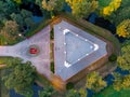 Triangular palace from a drone