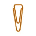 Triangular paper clip icon, realistic style