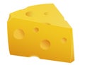 Triangular piece of cheese