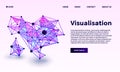 Triangular point visualisation banner, isometric style