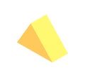 Triangular Prism Yellow Color Vector Illustration