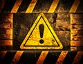 Warning Chart Grunch Texture illustration, Attention sign image Royalty Free Stock Photo