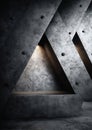 Brushed metal crosslines â triangle cutout with soft glow Royalty Free Stock Photo