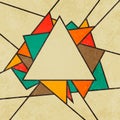 Triangular retro abstract background vector