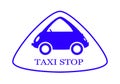 Taxi - Stop - Sign - 8 Royalty Free Stock Photo